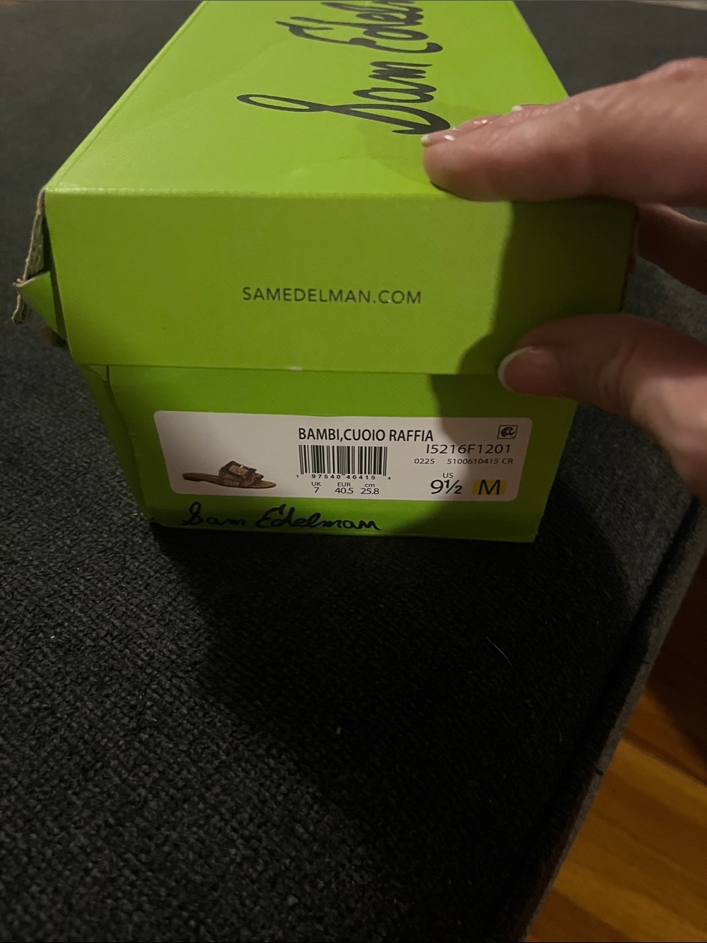 Sam Edelman Tan Woven Slide Mules with Tortoiseshell Buckle - Picture 6 of 7